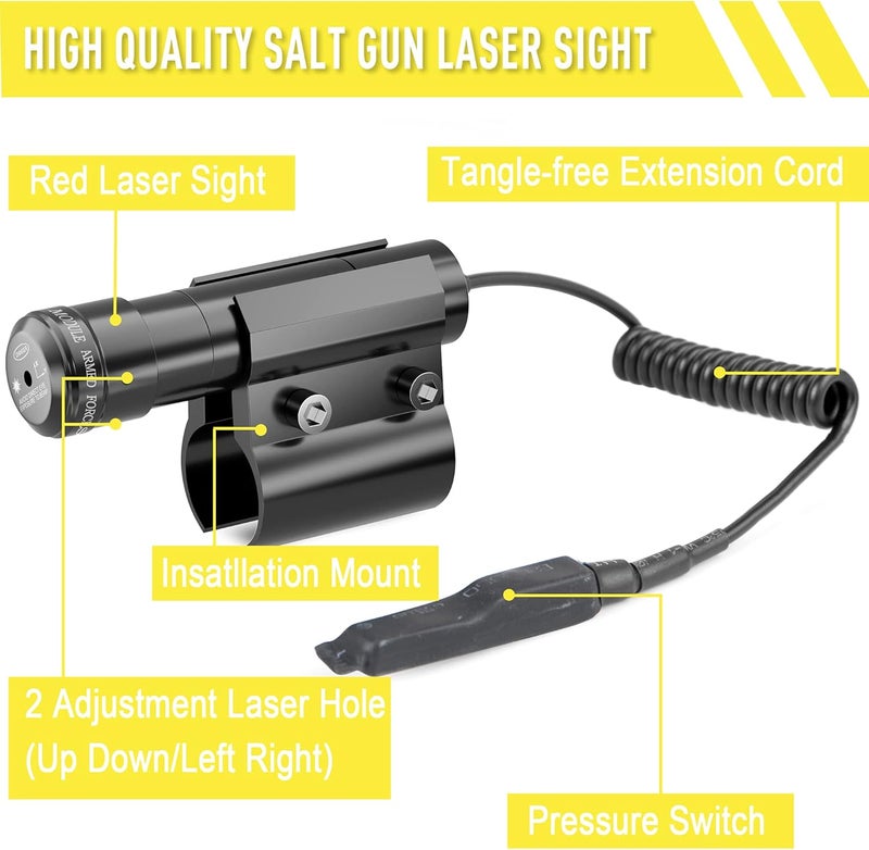 Geyet Salt Laser Beam Sight Compatible for Fly Salt Gun 2.0 3.0 & 4.0 Salt Airsoft Rifle and Splatter Gun, Laser Bug-Beam Sight for BB Pump's Accessories Hunting (Not Included Salt Gun) - Image 2